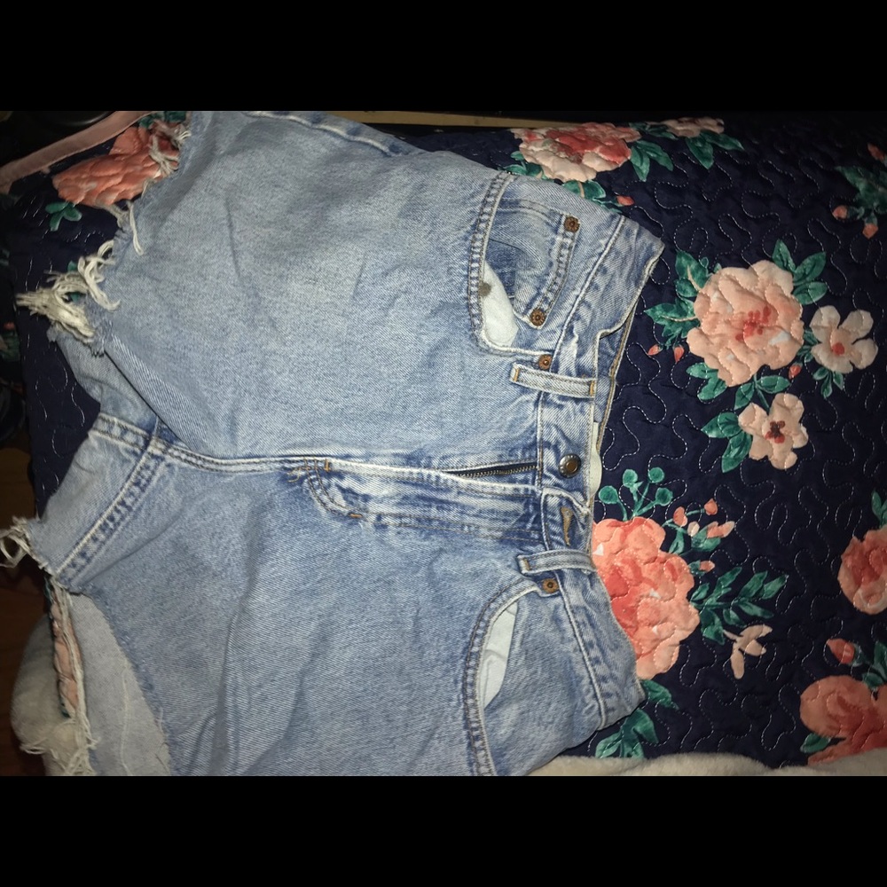Vintage high rise denim shorts